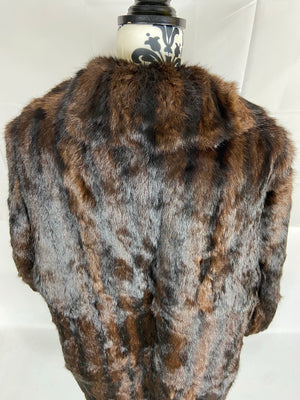 Unisex Full Length Heavy Real SAGA Ranch Mink Fur Coat Size: Men’s Medium-Large / Women’s Large-XXL