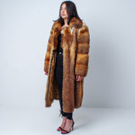 Women’s Incredible Full Length Real Red Fox Fur Coat Size: Large-XXL Women’s