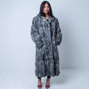 Unisex Full Length Vintage Real Goat Fur Coat Size: Large-XXL UK 14-18