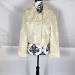 Vintage Women’s Cropped Real White Rabbit Fur Coat Size: Small