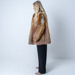 Unisex Beautiful Real Red Fox Fur Coat Size: Small-Medium Women’s UK 8-12
