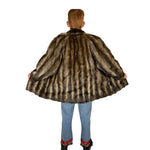 Vintage Real Bisam / Muskrat Fur Coat Size Medium Women’s / Small Men’s