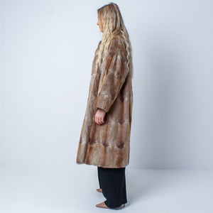 Women’s Luxury Full Length Vintage Real Mink Fur Coat Size: Medium-XL UK 12-16