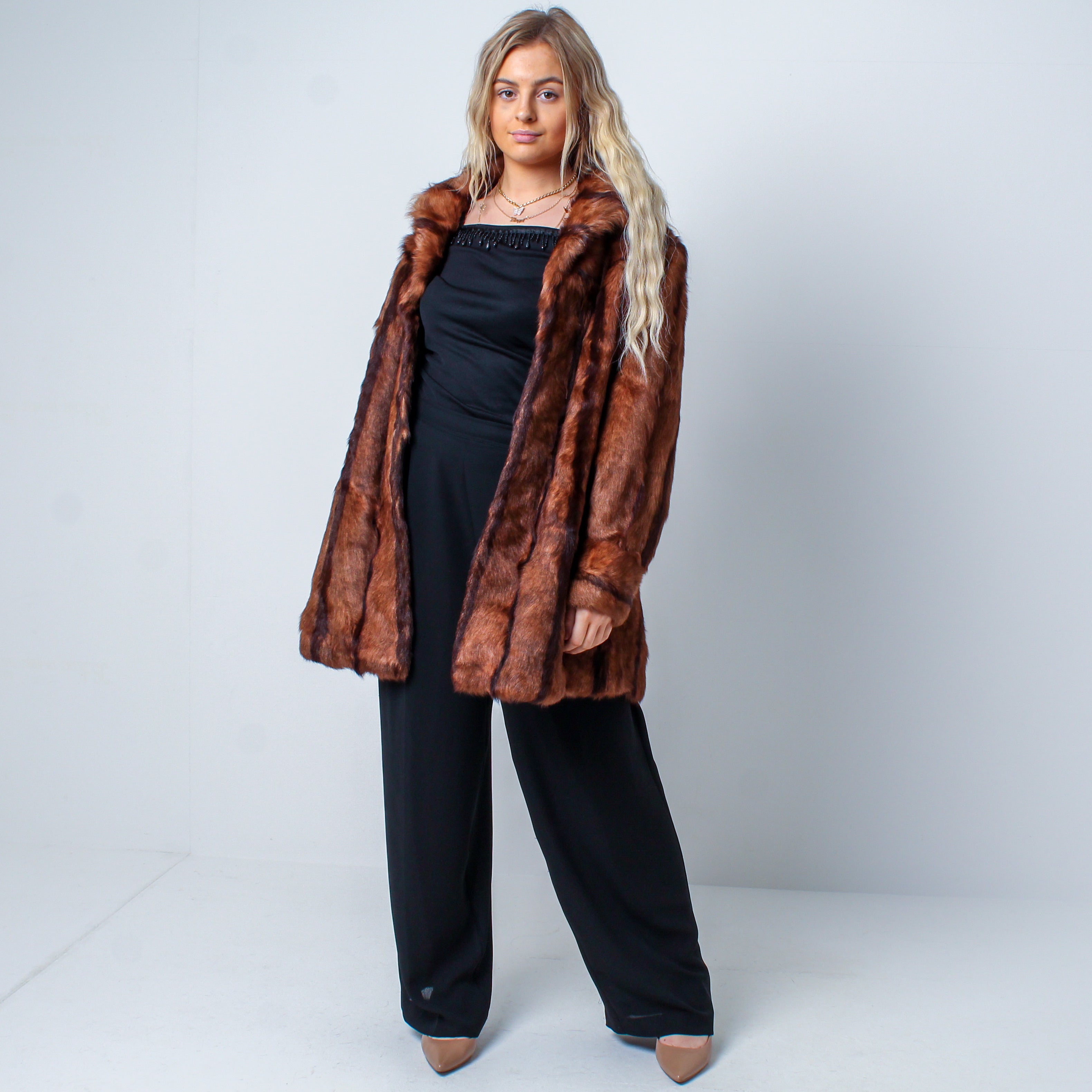 Women’s Luxury Vintage Real Mink Fur Coat Size: Small-Medium UK 8-12