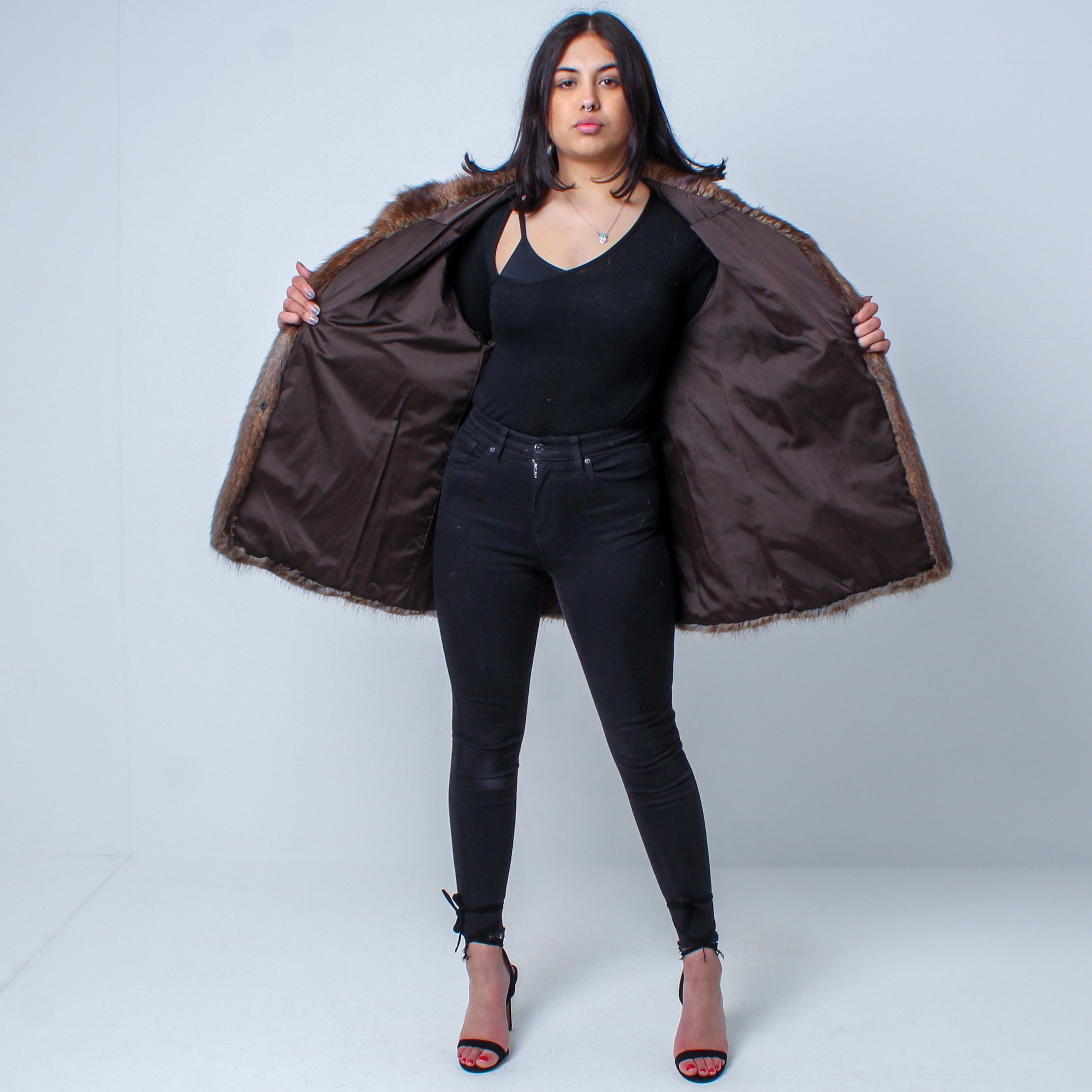 Women’s Luxury Vintage Real Mink Fur Coat Size: Medium - Large UK 12-16