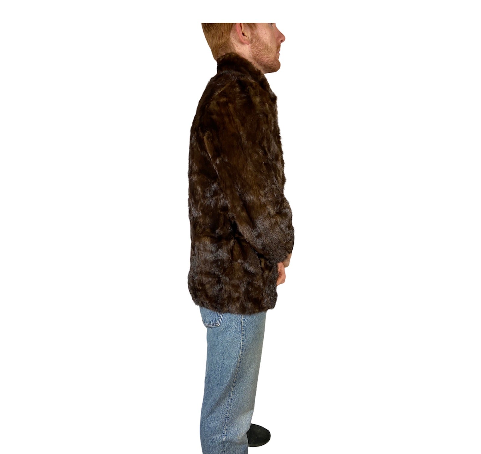 Vintage Real Bisam Muskrat Fur Coat Size: Women’s Medium - Men’s Small
