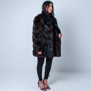 Women’s Luxury Vintage Real Mink Fur Coat Size: Large-XL UK 12-16