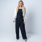 Women’s Vintage Real Natural Rabbit Fur Coat Size: XS-Small UK 6-10