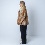 Women’s Vintage Real Natural Rabbit Fur Coat Size: Small - Medium UK 8-12