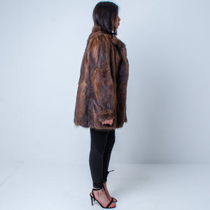 Women’s Luxury Vintage Real Mink Fur Coat Size: Medium - Large UK 12-16