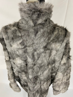Vintage Unisex Real Silver Mountain Goat Fur Coat Size: Women’s Large-XXL / Men’s Medium-Large