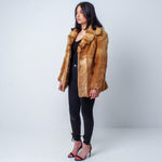 Women’s Real Red Fox Fur Coat Size: Small-Medium Women’s UK 8-12