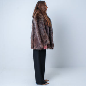 Women’s Vintage Luxury Real Natural Fox Fur Coat - Medium / Large UK 12-16
