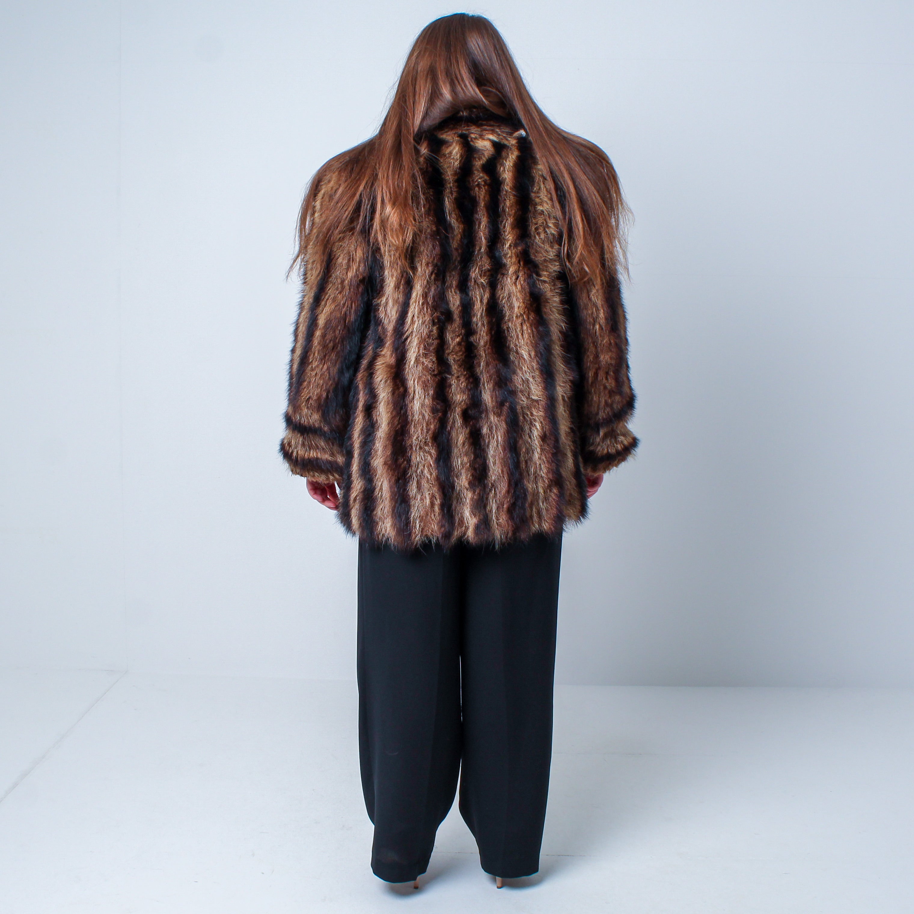 Unique Women’s Luxury Vintage Real Natural Fox Fur Coat - Large / XL - UK 12-16