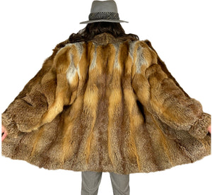 Stunning Vintage Real Red Fox Fur Coat Size: Medium Women’s / Small Men’s