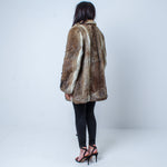 Women’s Vintage Real Natural Rabbit Fur Coat Size: Medium-Large UK 12-16