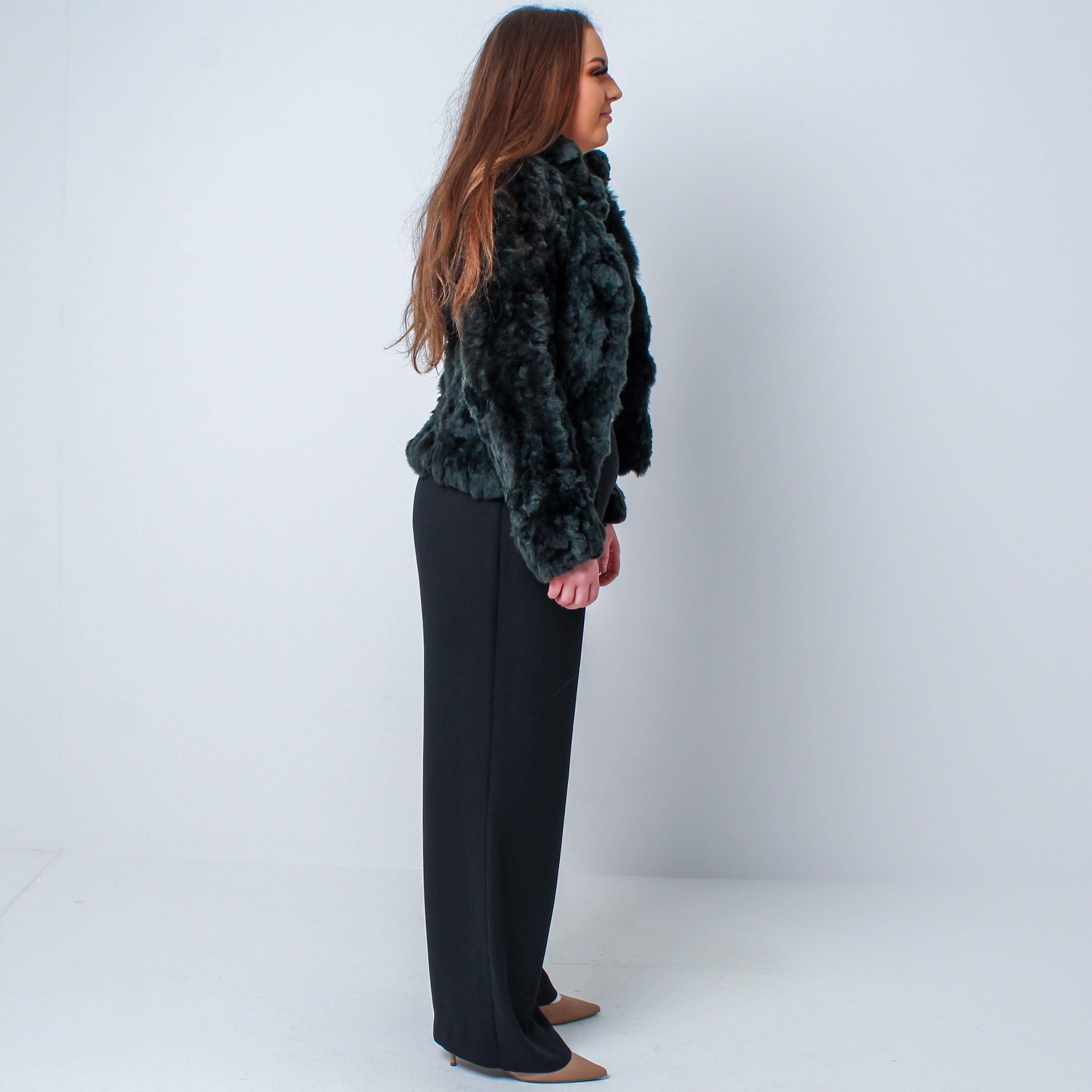 Women’s Vintage Real Natural Rabbit Fur Coat Size: Small/Medium UK 6-10
