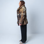 Women’s Vintage Natural Vintage Real Coyote Fur Jacket / Coat UK 12-16