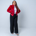 Women’s Vintage Real Red Dyed Rabbit Fur Coat Size: Small-Medium UK 8-12