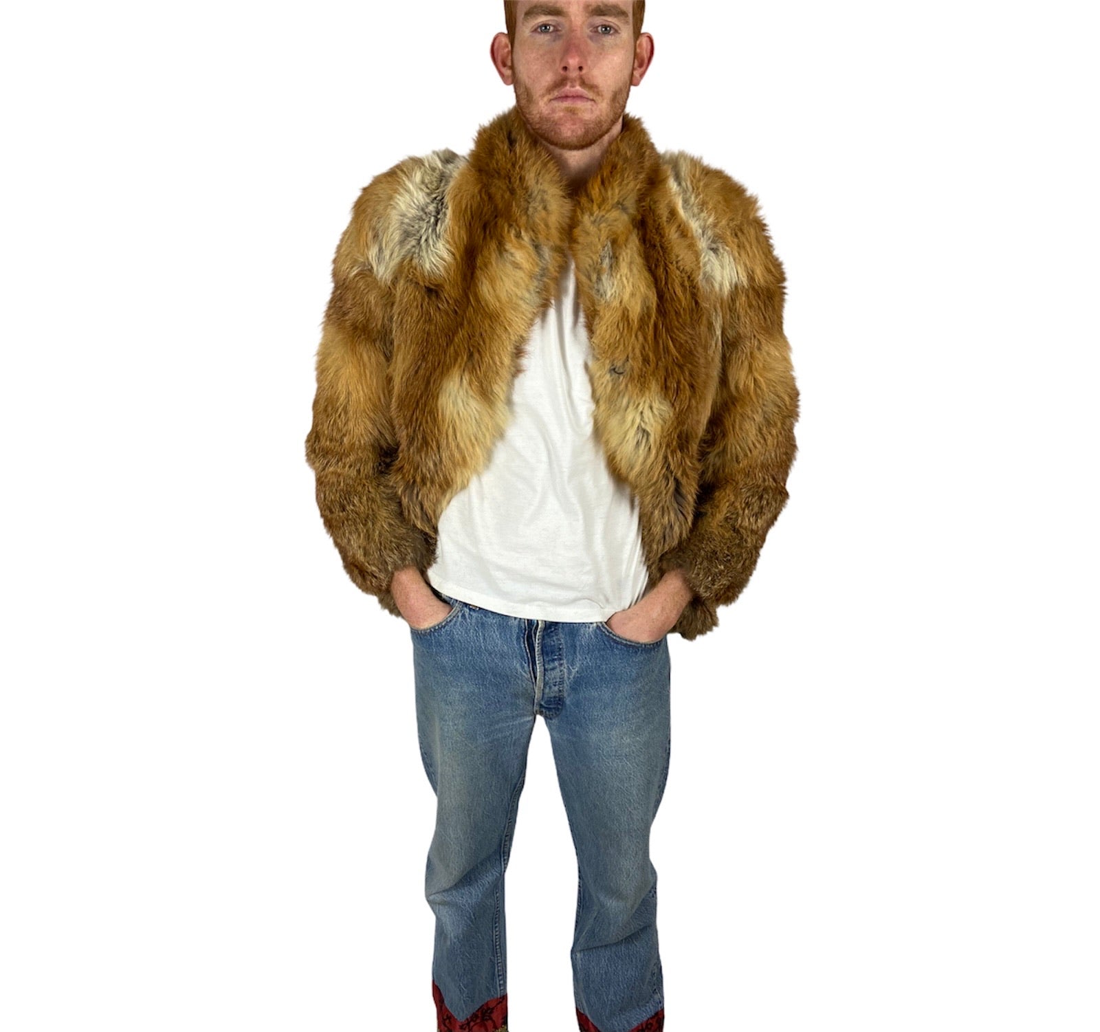 Vintage Real Red Fox Fur Coat Size: Medium-Large Women’s / Small-Medium Men’s