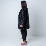 Women’s Vintage Natural Real Black Persian Lamb Fur Coat Size: Medium-Large Women’s UK 12-16