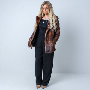 Unisex Luxury Vintage Real Mink Fur Coat Size: Medium-Large UK 10-14