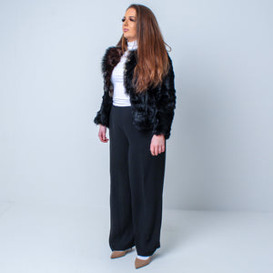 Women’s Vintage Real Goat Fur Coat Size Small-Medium UK 8-12