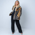 Unisex Beautiful Vintage Real Natural Fox Fur Coat - Small/Medium UK 8-12