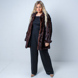 Unisex Luxury Vintage Real Mink Fur Coat Size: Medium - Large UK 12-16