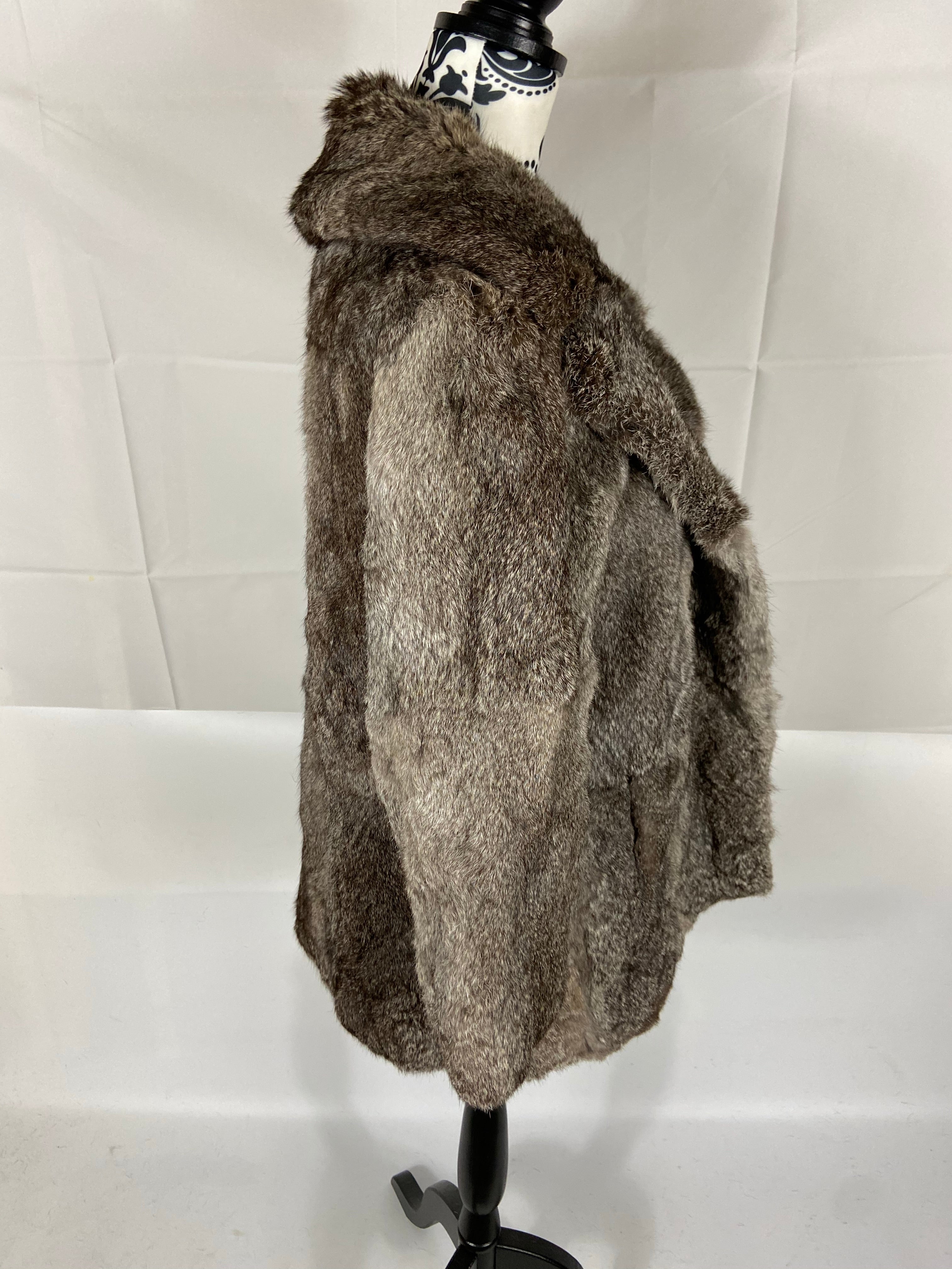 Women’s Vintage Stunning Real Rabbit Fur Coat Size: Small-Medium