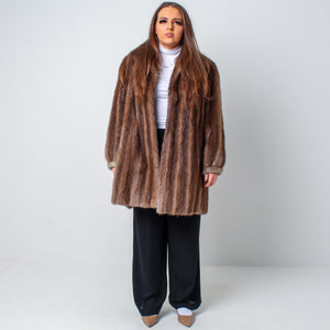Women’s Vintage Real Mink Fur Coat Size: Large/XL Women’s UK 12-16