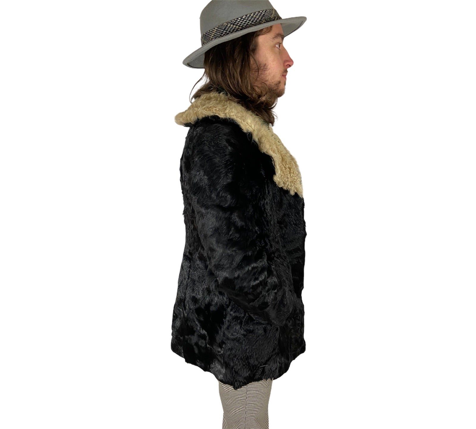 Vintage Black Real Goat Fur Coat Size: Medium Women’s / Small Women’s