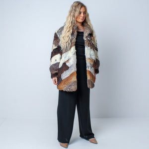 Women’s Unique Vintage Rabbit Fur Coat Size: Small-Medium UK 8-12