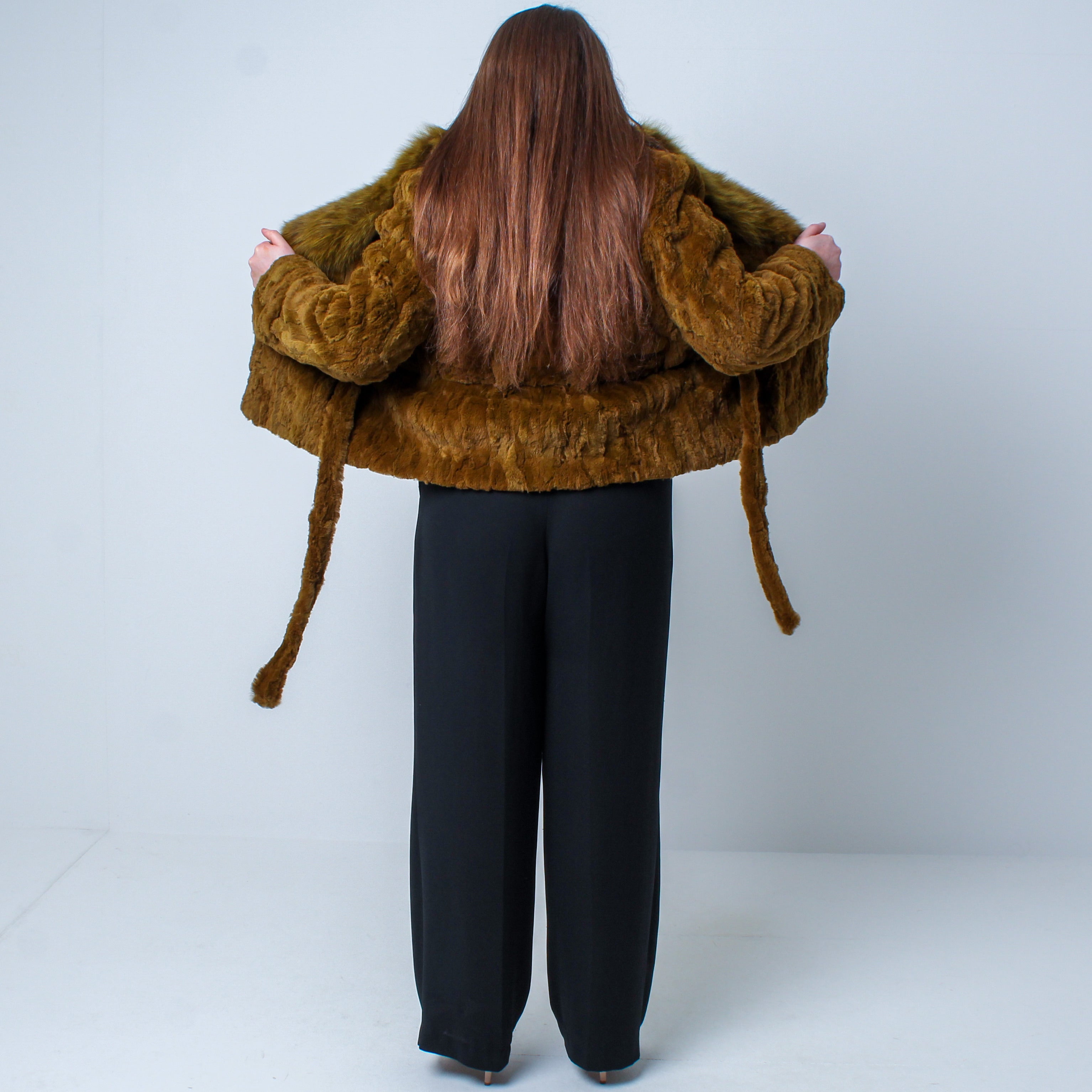 Women’s Vintage Real Natural Rabbit Fur Coat Size: Medium-Large UK 10-14