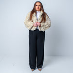 Women’s Vintage Real Natural Rabbit Fur Coat Size: Small/Medium UK 10-14
