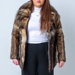 Women’s Vintage Natural Vintage Real Coyote Fur Jacket / Coat UK 12-16