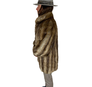 Vintage Real Brown Mink Fur Coat Size: Medium/Large Women’s - Small/Medium Men’s