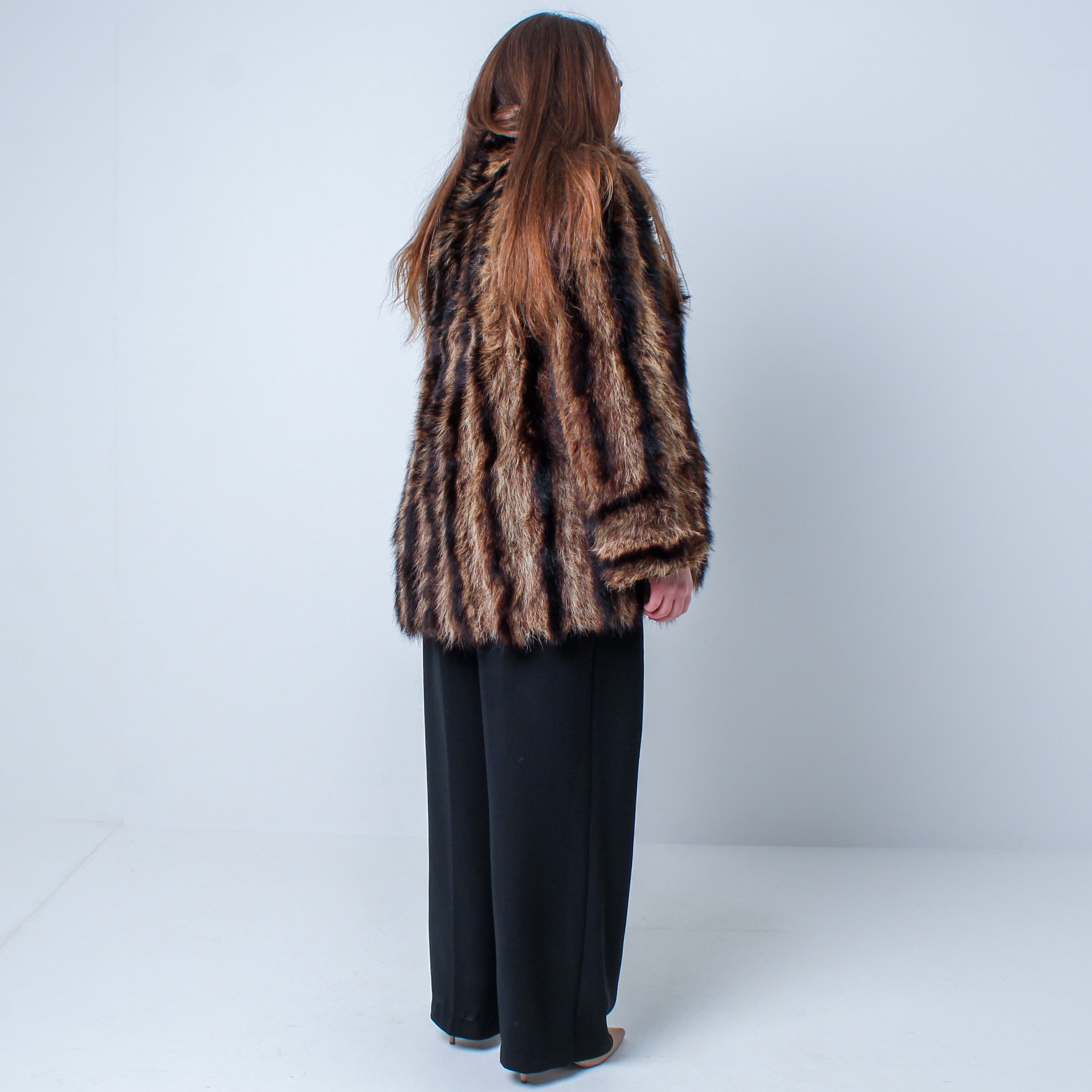 Unique Women’s Luxury Vintage Real Natural Fox Fur Coat - Large / XL - UK 12-16