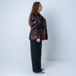 Women’s Luxury Vintage Real Bisam Muskrat Fur Coat UK 12-16