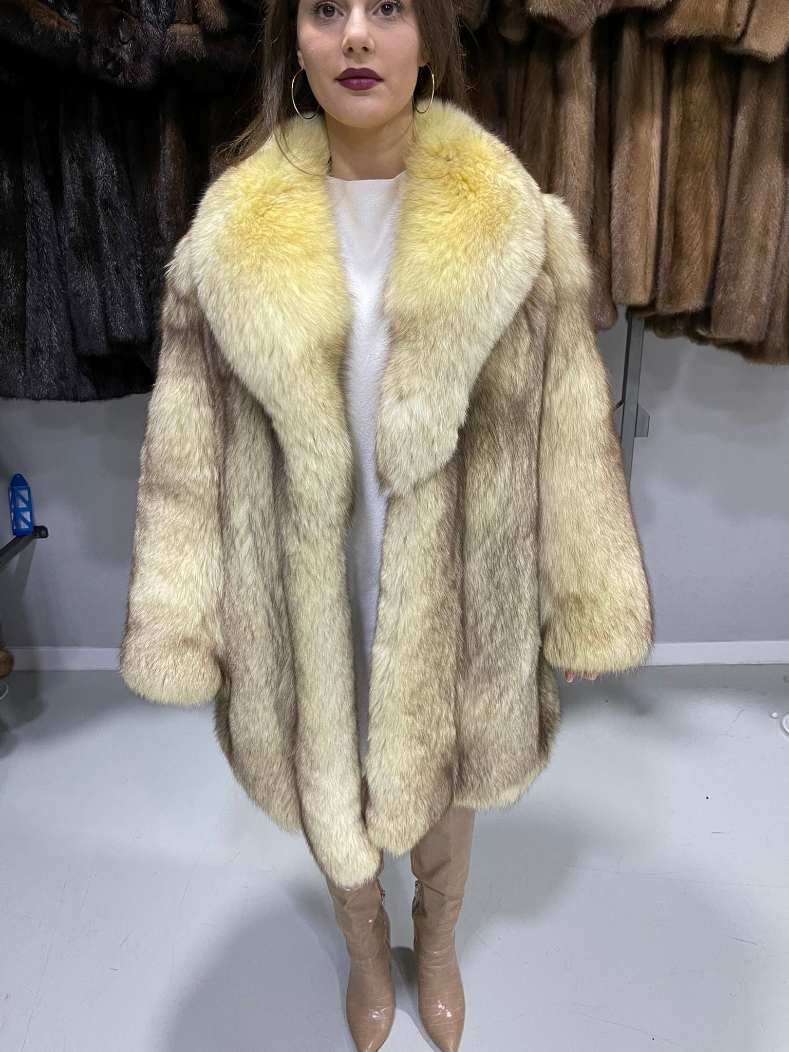 SAGA Royal Vintage Italian Designer Fine Fox Fur Coat - Available - Contact Us To Order