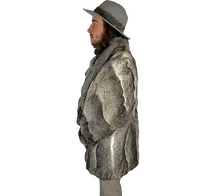 Vintage Real Rabbit Fur Coat With Beautiful Lining Size: Large Women’s / Small-Medium Men’s