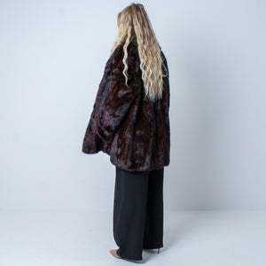 Unisex Luxury Vintage Real Mink Fur Coat Size: Medium - Large UK 12-16