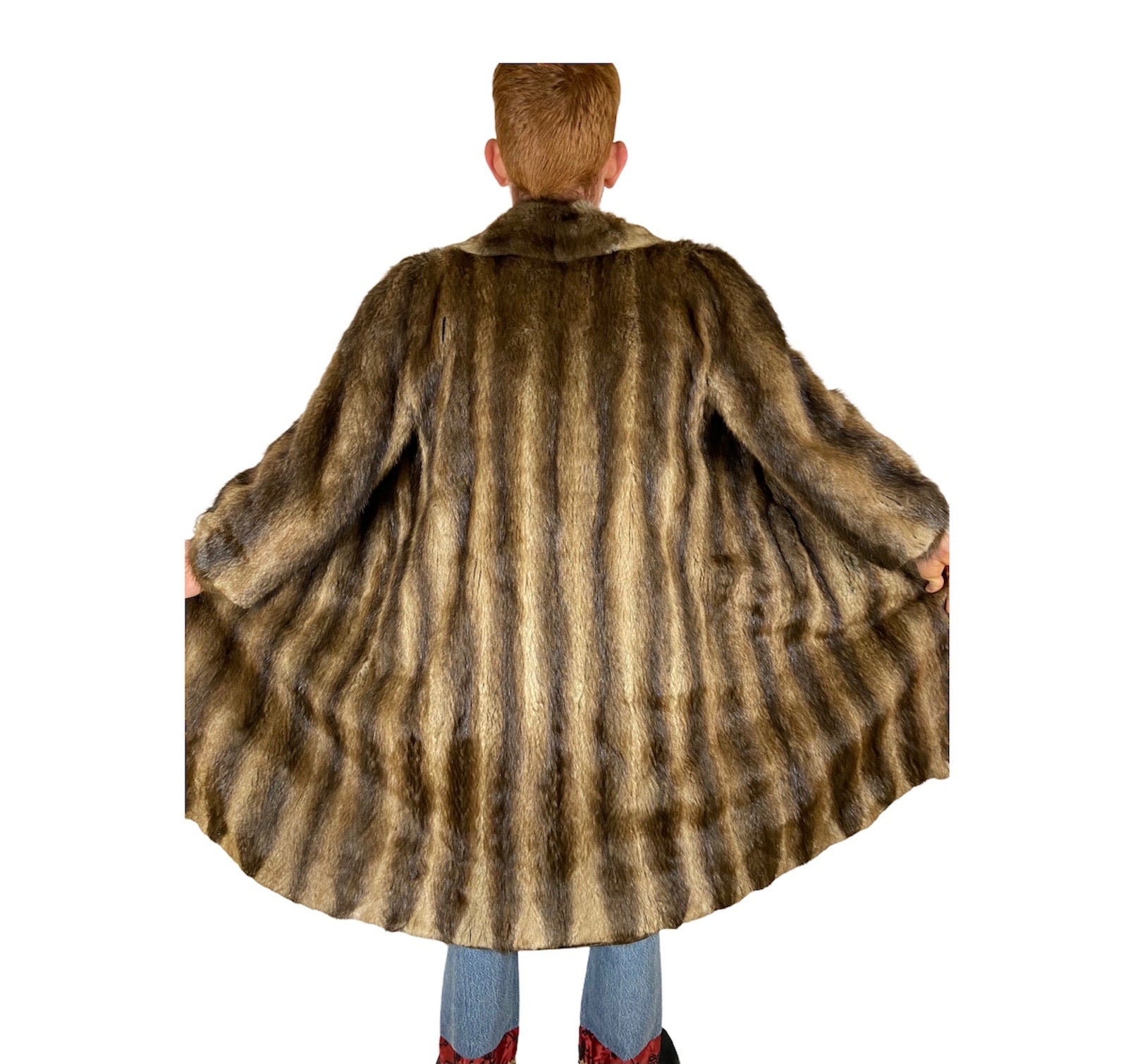 Vintage Real Mink Fur Long Length Swing Coat Size: Medium Women’s / Small Men’s