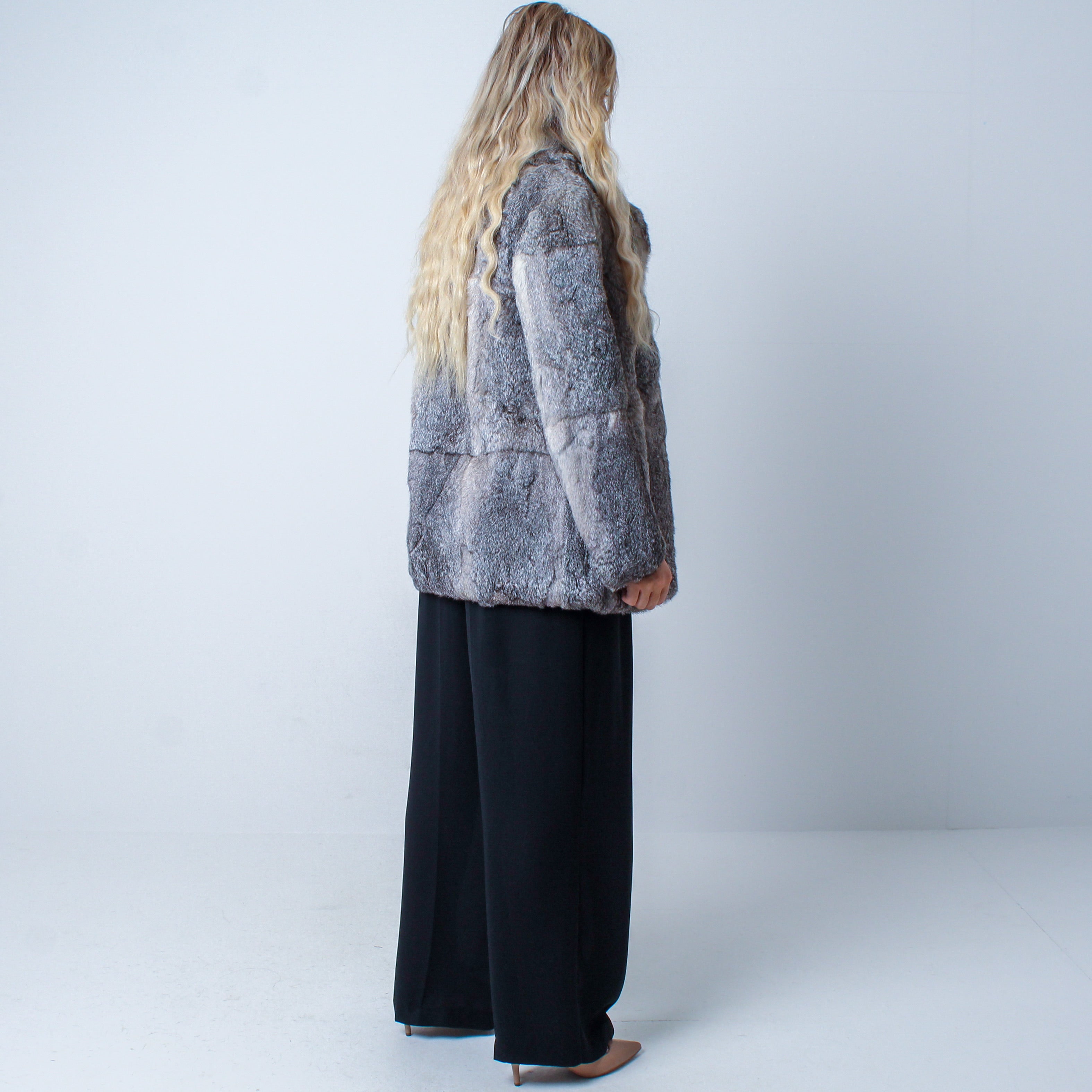 Women’s Vintage Rabbit Fur Coat Size: Small-Medium UK 8-12