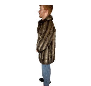 Vintage Real Bisam / Muskrat Fur Coat Size Medium Women’s / Small Men’s