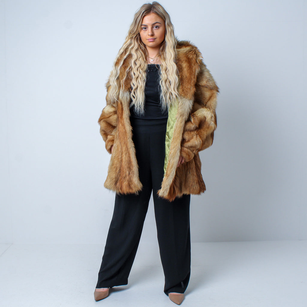 Women’s Incredible Real Red Fox Fur Coat Size: Large-XXL Women’s