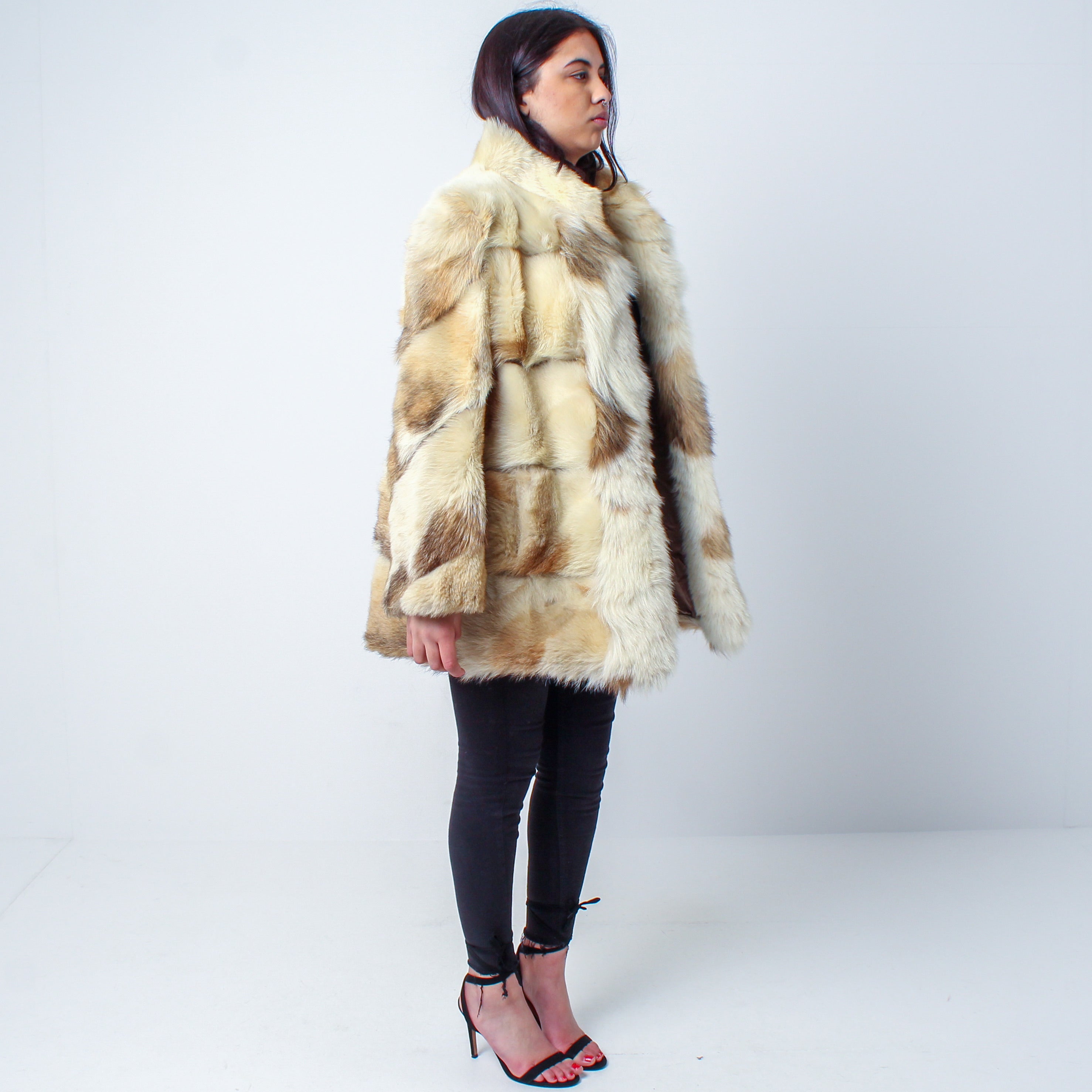 Women’s Vintage Real Natural Fox Fur Coat - Medium/Large  UK 10-14