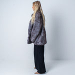 Unisex Vintage Real Natural Rabbit Fur Coat Size: Medium - Large UK 12-16